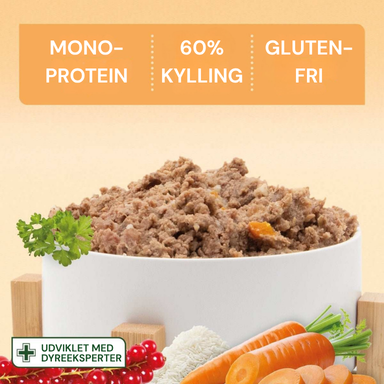 Nutriment hundemad - Mono-protein, 60% kylling, glutenfri