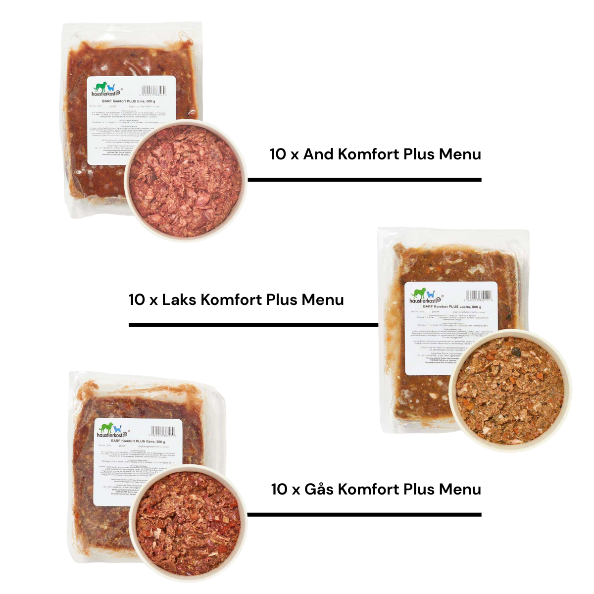 Haustierkost Komfort Plus - Laks, And & Gås (Indhold 15 kg)