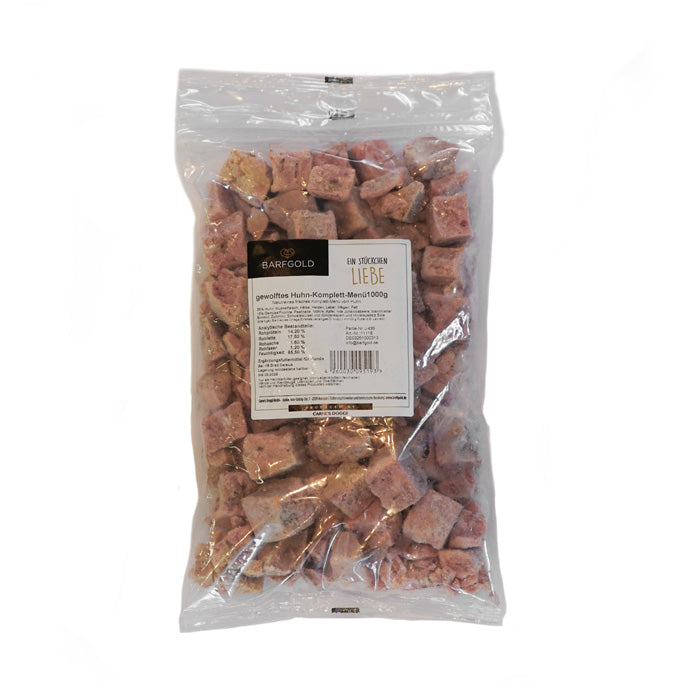 BARFGOLD Kylling Komplet Menu, frost 1000g