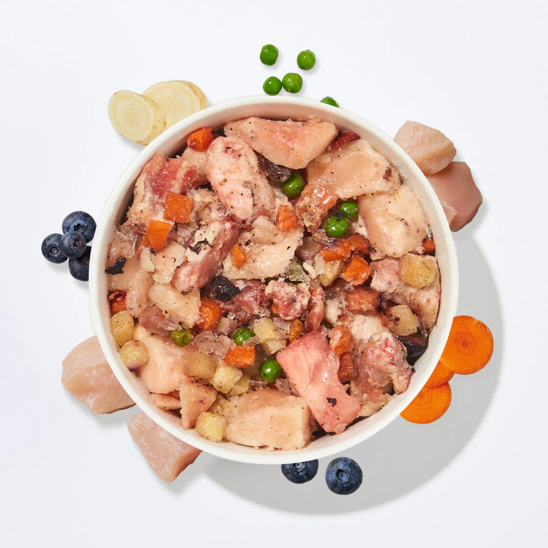 Haustierkost Kylling Gourmet Plus menu, frost 800g (fedtfattig)