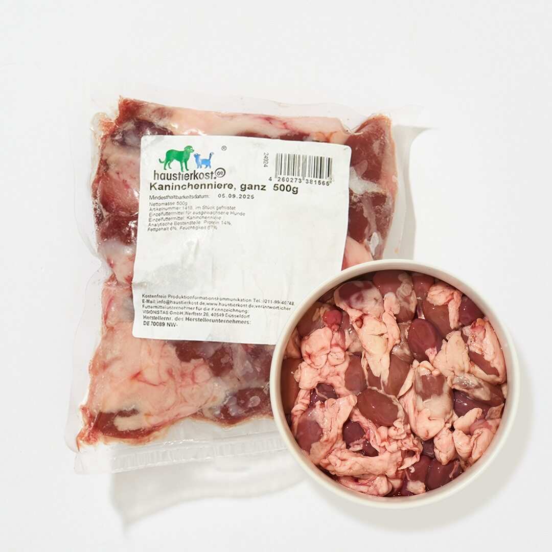 Haustierkost Kaninnyre med fedtkant, frost 500g