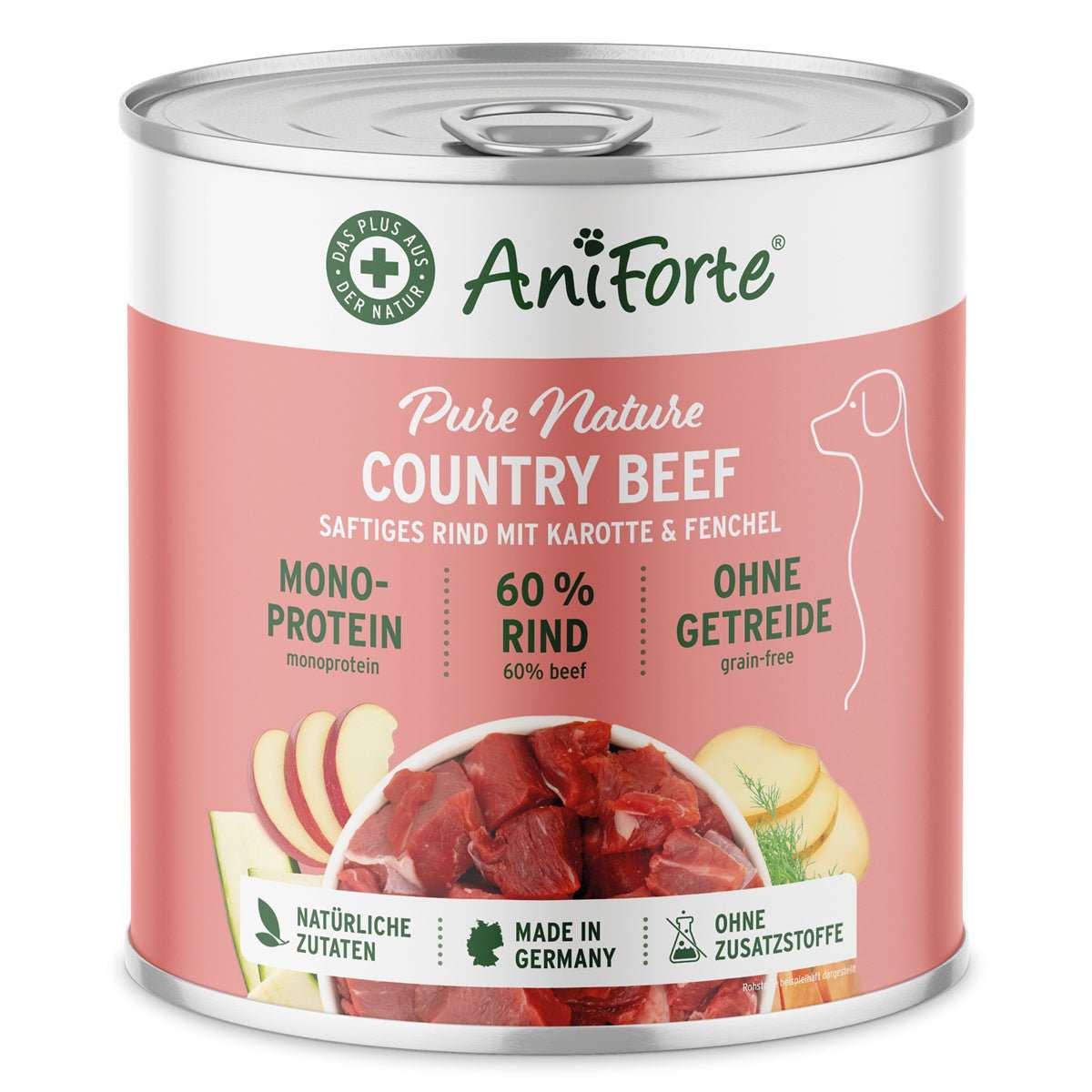 AniForte Vådfoder Country Okse (Okse med gulerod) 400g