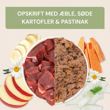 Nutriment opskrift med æble, søde kartofler og pastinak