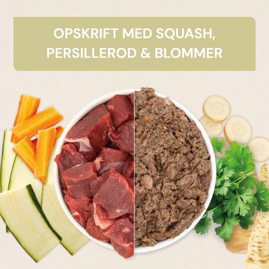 Nutriment opskrift med squash, persillerod og blommer
